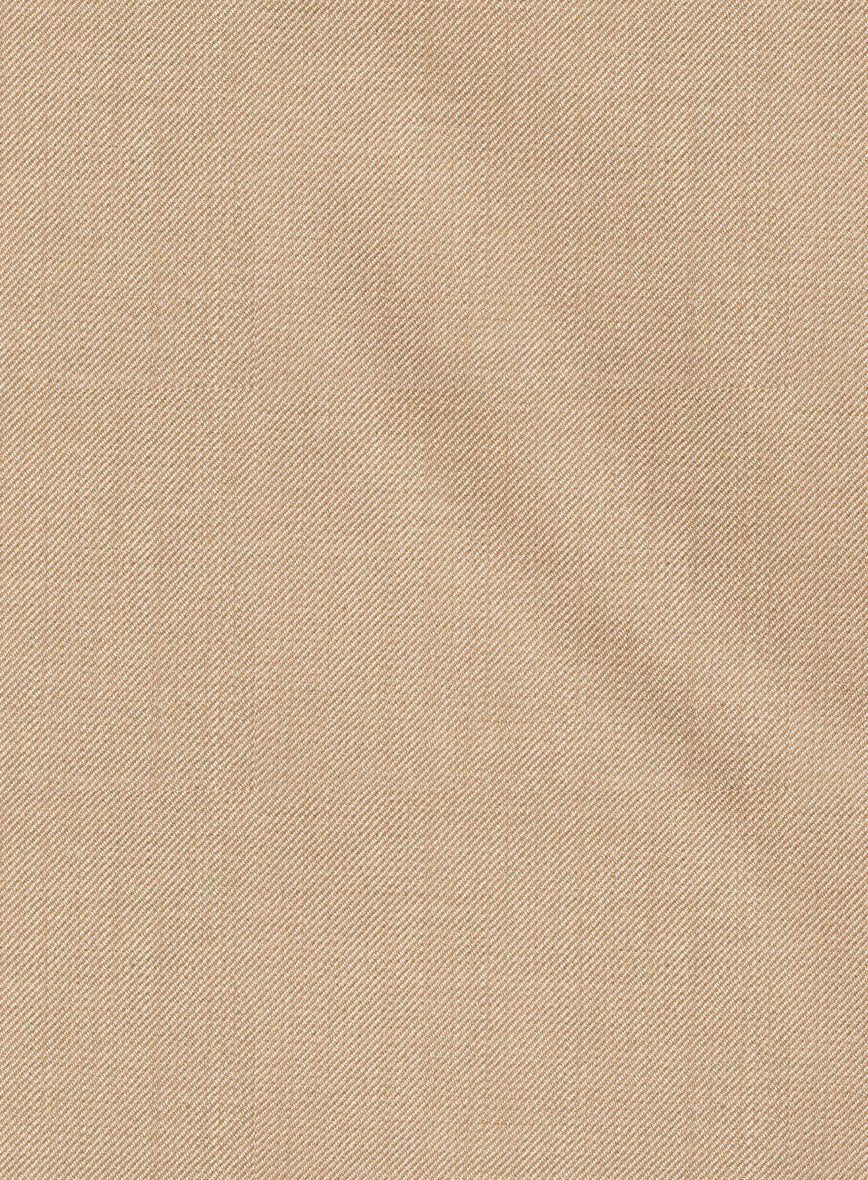Lanificio Zegna Trofeo Mocha Beige Wool Suit - StudioSuits