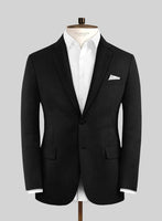 Lanificio Zegna Deep Black Wool Suit - StudioSuits