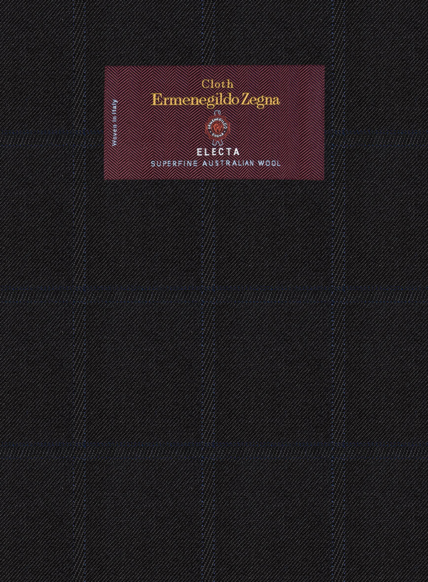 Lanificio Zegna Electa Corta Black Checks Wool Jacket - StudioSuits