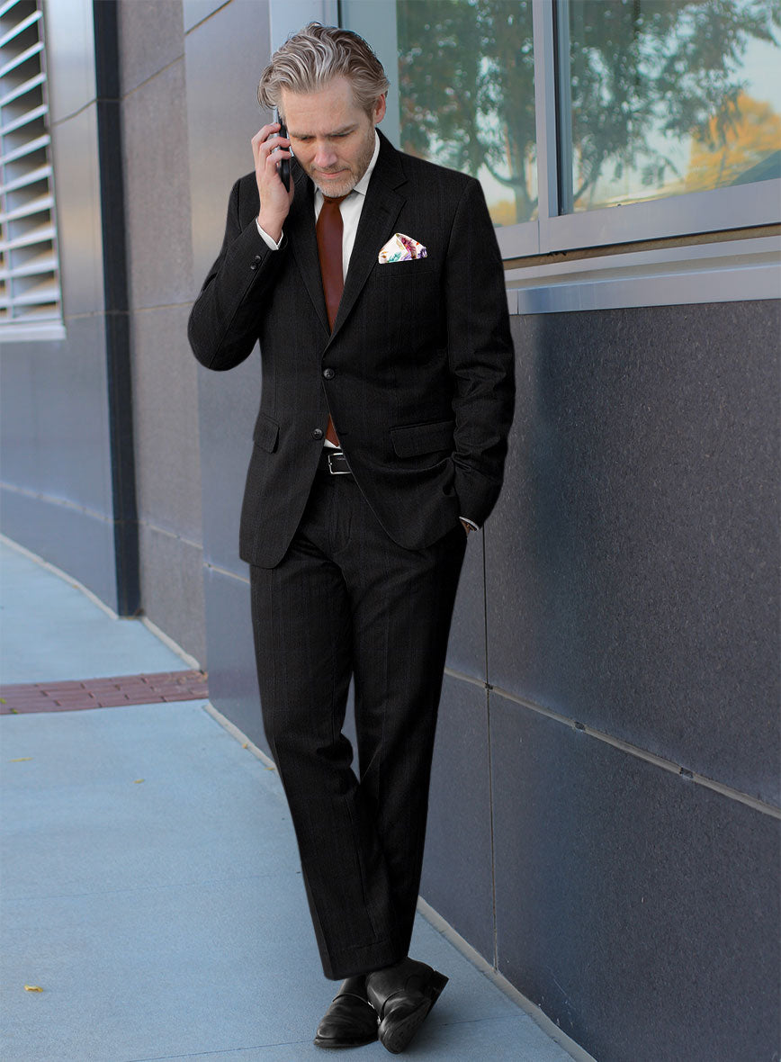 Lanificio Zegna Electa Corta Black Checks Wool Suit – StudioSuits
