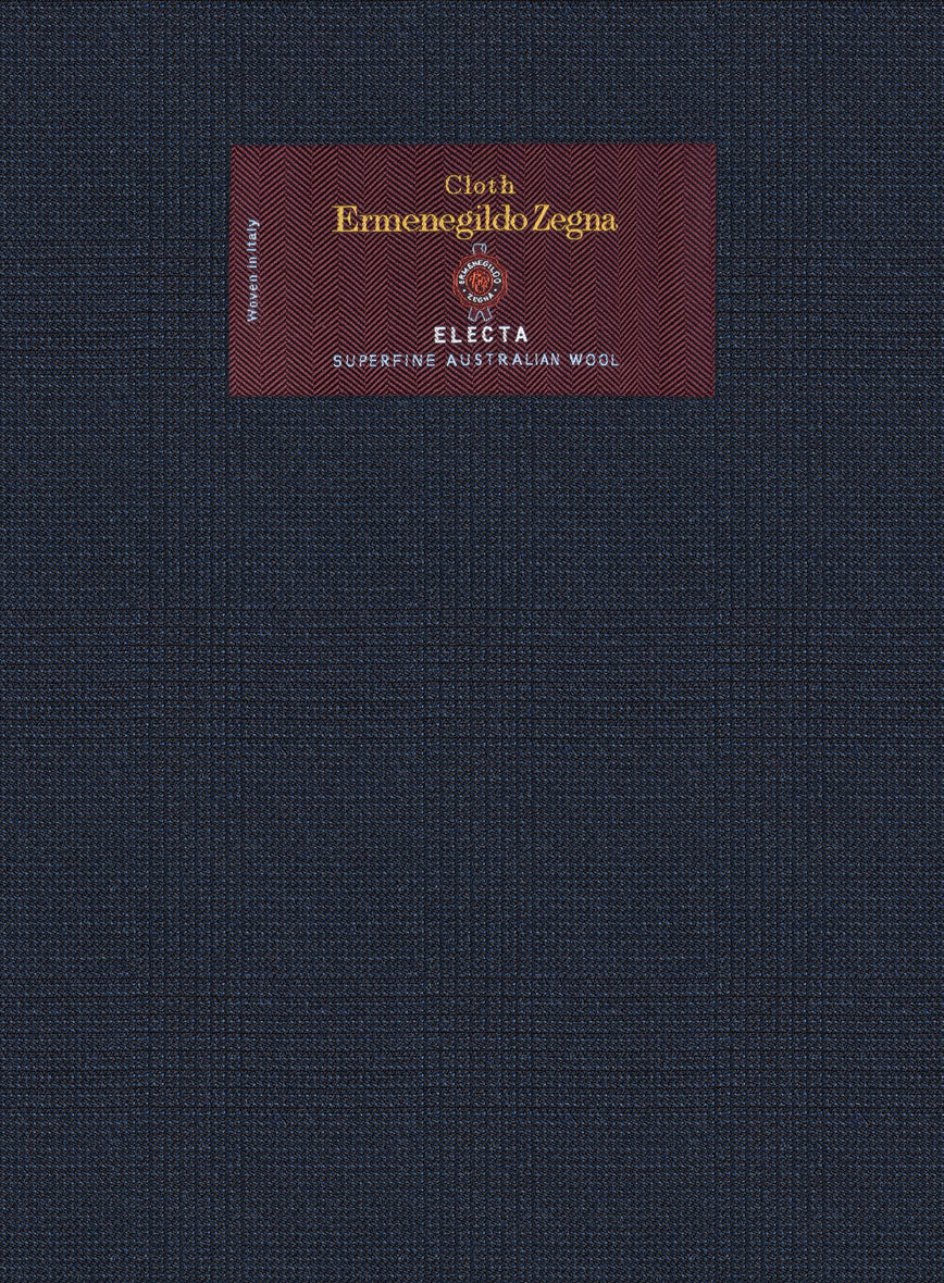 Lanificio Zegna Electa Oili Blue Checks Wool Pants - StudioSuits