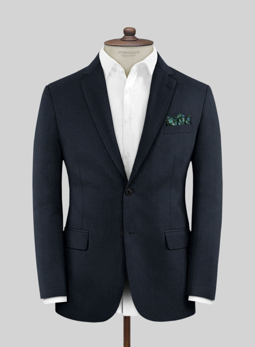 Lanificio Zegna Electa Oili Blue Checks Wool Suit - StudioSuits