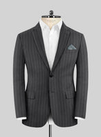 Lanificio Zegna Loop Adana Gray Stripe Wool Jacket - StudioSuits