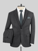 Lanificio Zegna Loop Adana Gray Stripe Wool Suit - StudioSuits