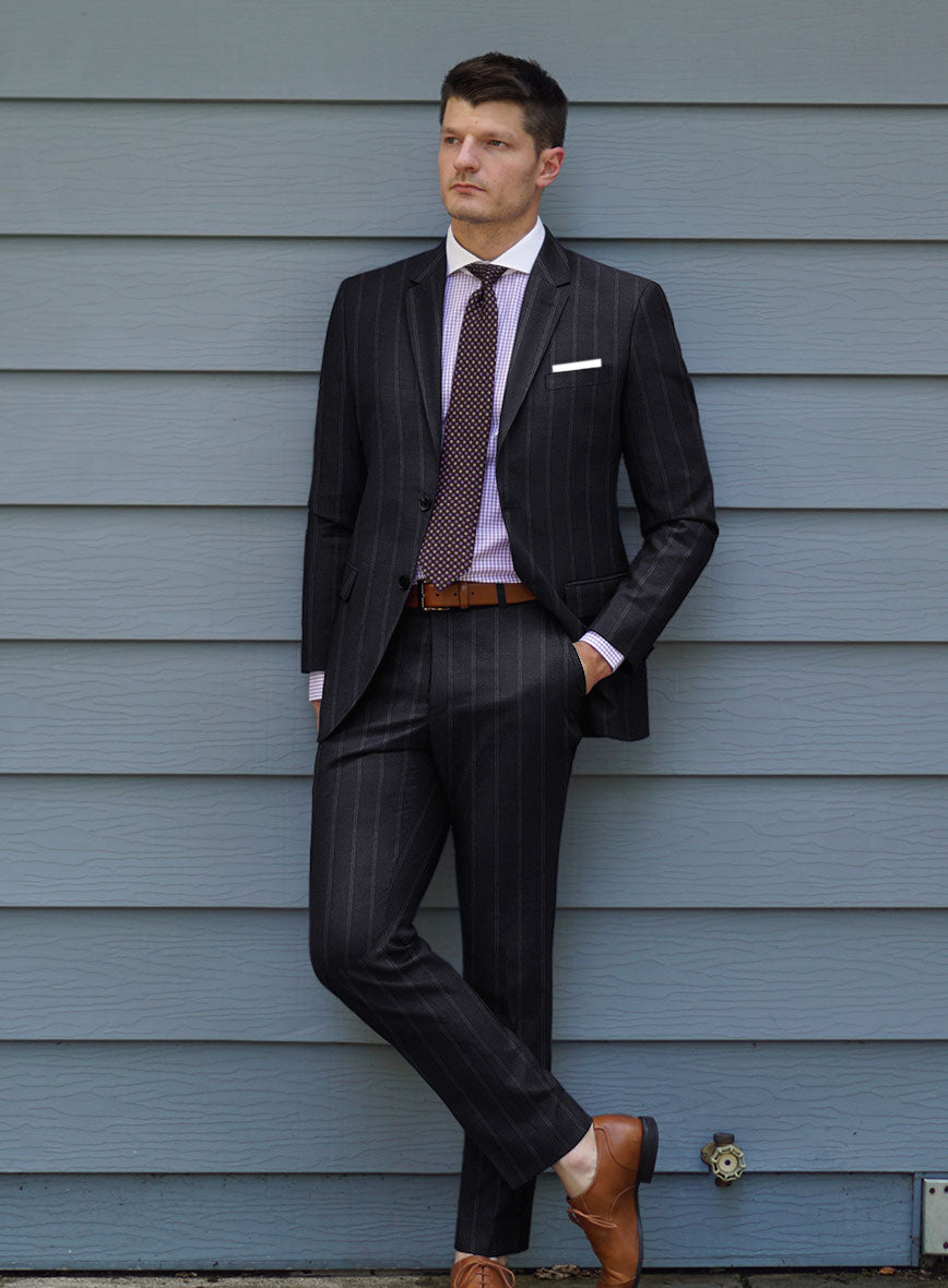 Lanificio Zegna Loop Dovana Blue Stripe Wool Suit - StudioSuits