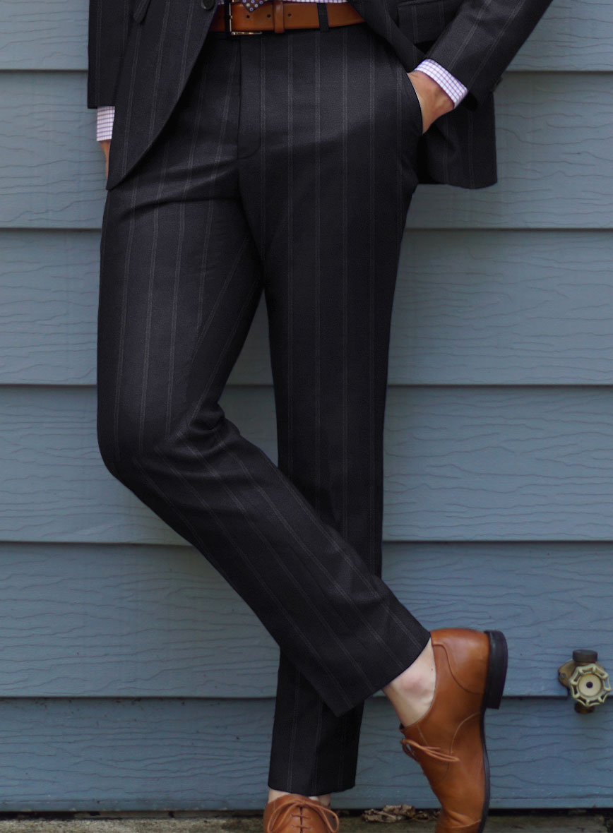 Lanificio Zegna Loop Dovana Blue Stripe Wool Suit - StudioSuits