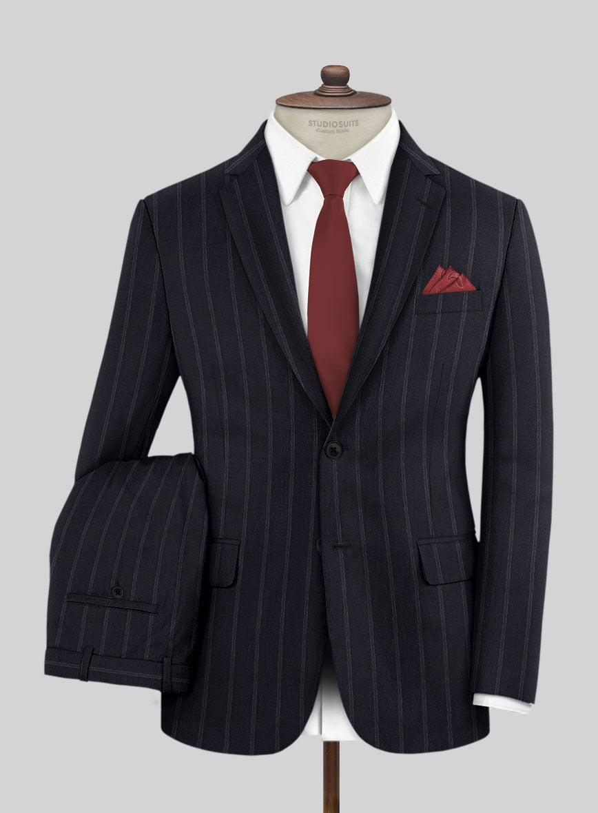 Lanificio Zegna Loop Dovana Blue Stripe Wool Suit - StudioSuits