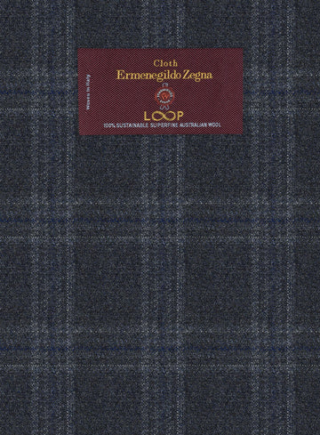 Lanificio Zegna Loop Verone Blue Checks Wool Jacket - StudioSuits