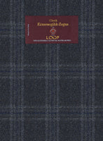 Lanificio Zegna Loop Verone Blue Checks Wool Pants - StudioSuits