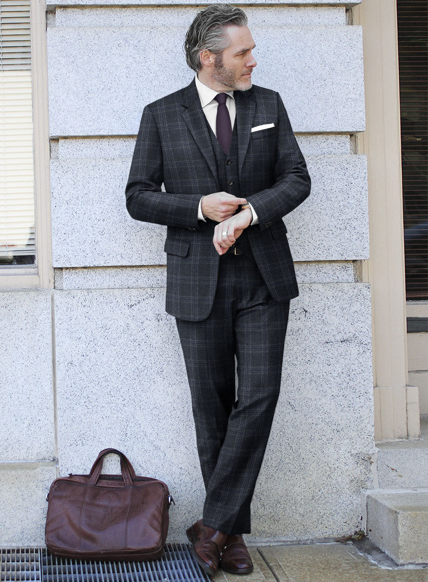 Lanificio Zegna Loop Verone Blue Checks Wool Suit - StudioSuits