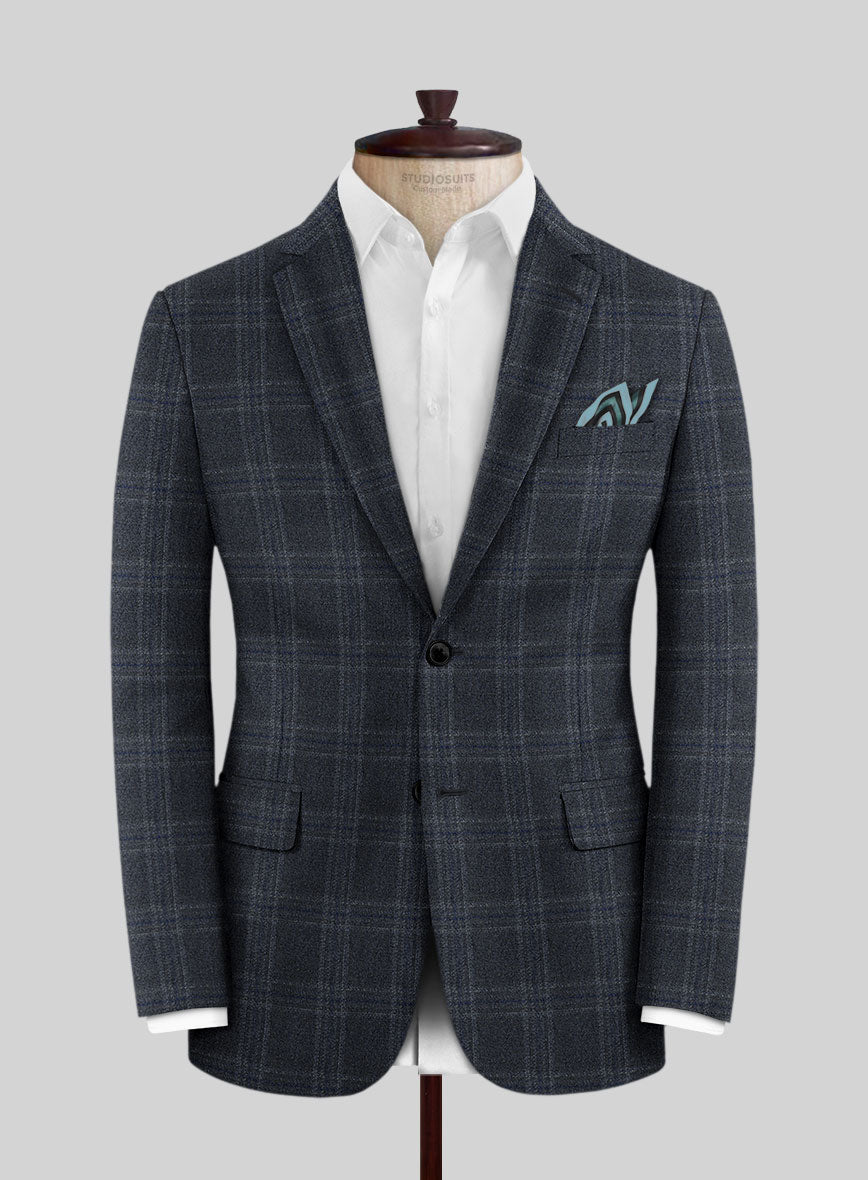 Lanificio Zegna Loop Verone Blue Checks Wool Suit - StudioSuits