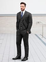 Lanificio Zegna Trofeo Dark Gray Wool Suit - StudioSuits