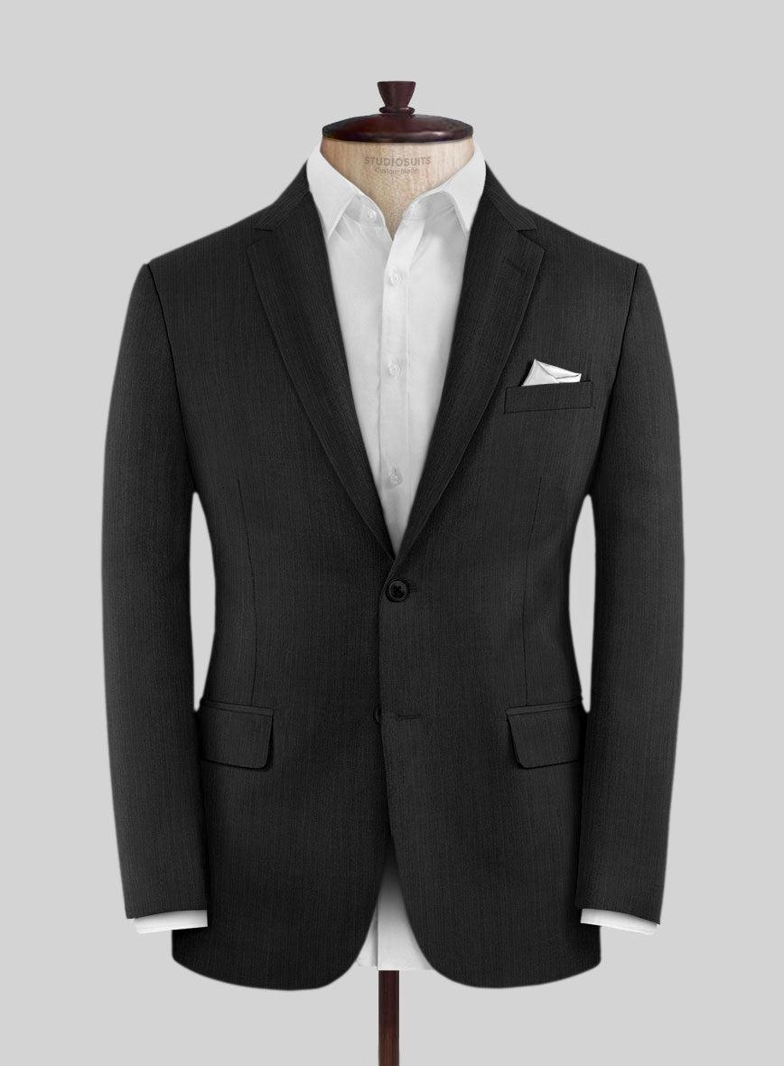 Lanificio Zegna Traveller Adiel Black Stripe Wool Jacket - StudioSuits