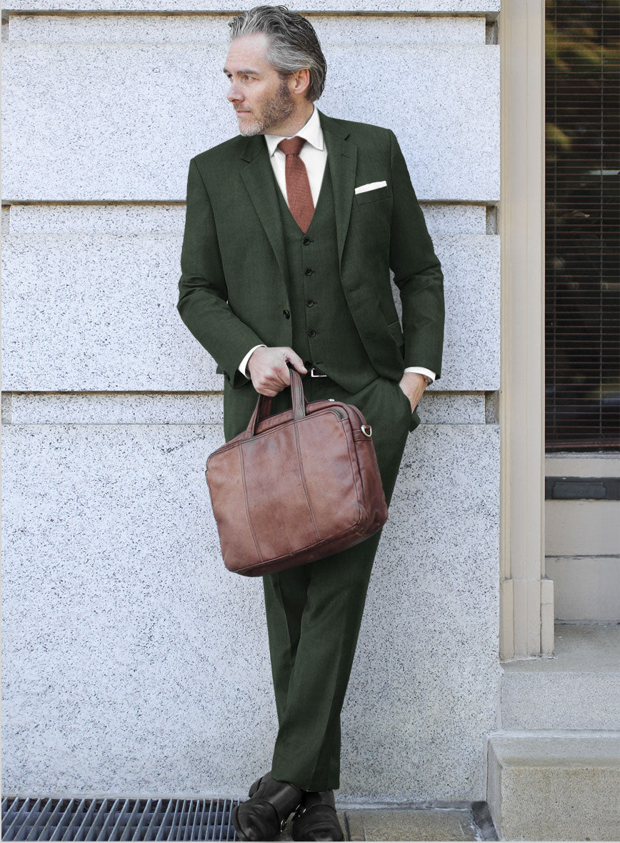 Lanificio Zegna Traveller Green Wool Suit – StudioSuits
