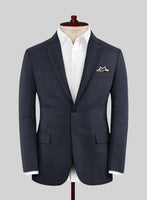 Lanificio Zegna Traveller Isai Blue Checks Wool Suit - StudioSuits
