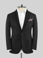 Lanificio Zegna Traveller Jaspal Black Stripe Wool Jacket - StudioSuits