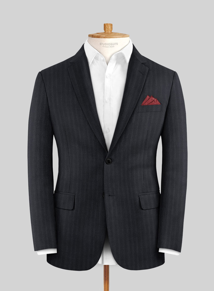 Lanificio Zegna Traveller Jaspal Blue Stripe Wool Jacket - StudioSuits