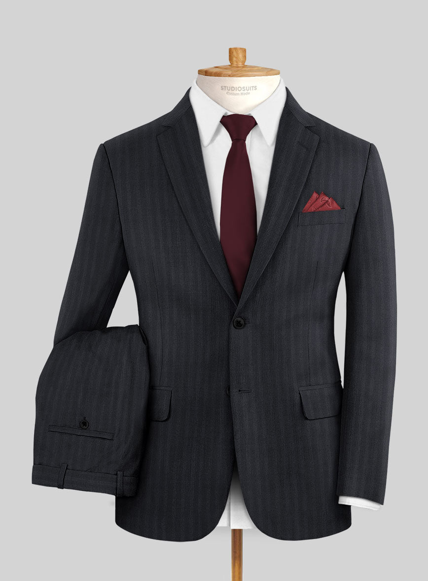 Lanificio Zegna Traveller Jaspal Blue Stripe Wool Suit - StudioSuits