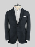 Lanificio Zegna Traveller Mence Dark Blue Checks Wool Suit - StudioSuits