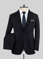 Lanificio Zegna Traveller Renar Blue Stripe Wool Suit - StudioSuits