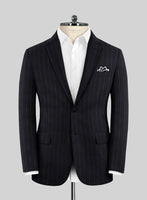 Lanificio Zegna Traveller Renar Blue Stripe Wool Suit - StudioSuits