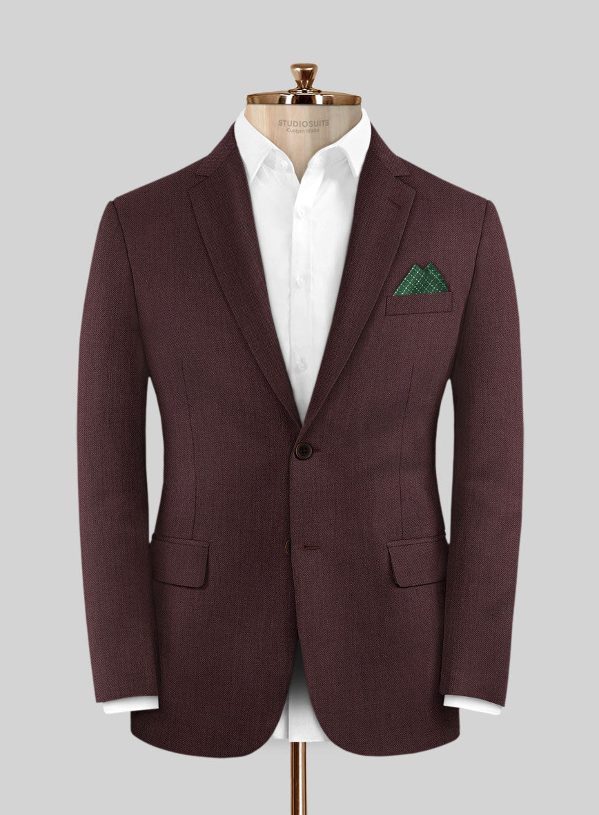 Lanificio Zegna Traveller Wine Wool Suit - StudioSuits