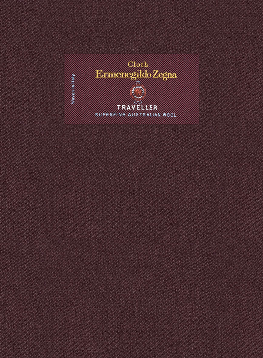 Lanificio Zegna Traveller Wine Wool Suit - StudioSuits