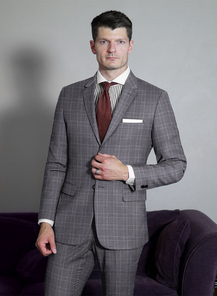 Lanificio Zegna Traveller Valen Blue Checks Wool Suit - StudioSuits
