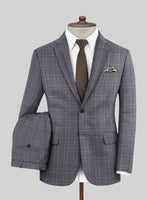 Lanificio Zegna Traveller Valen Blue Checks Wool Suit - StudioSuits