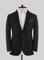Lanificio Zegna Traveller Naquez Black Stripe Wool Suit - StudioSuits