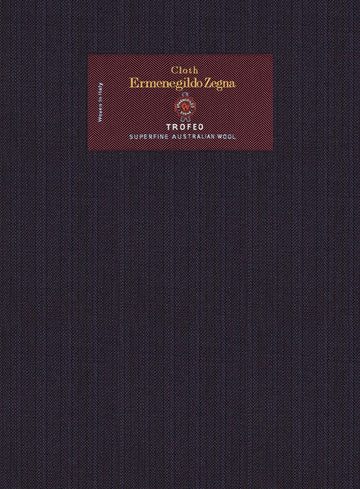 Lanificio Zegna Trofeo Allamo Purple Stripe Wool Pants - StudioSuits