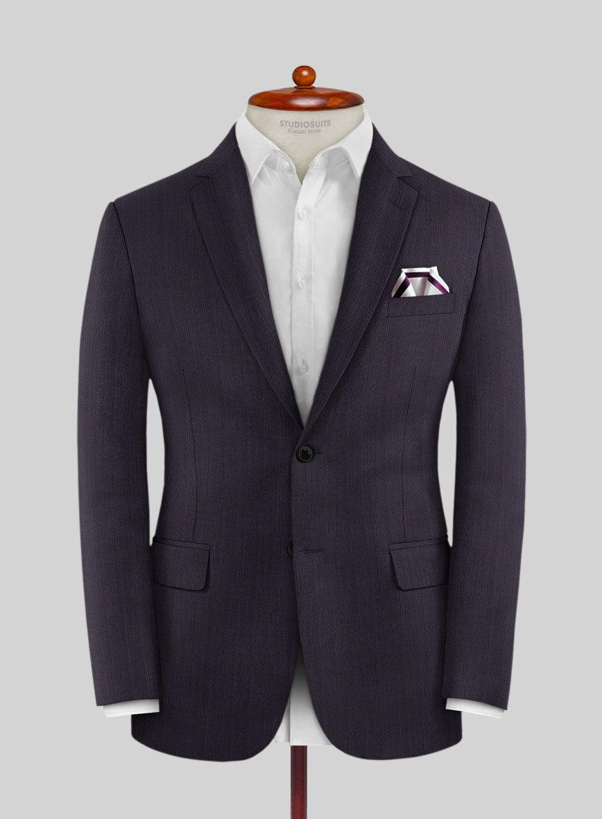 Lanificio Zegna Trofeo Allamo Purple Stripe Wool Suit – StudioSuits