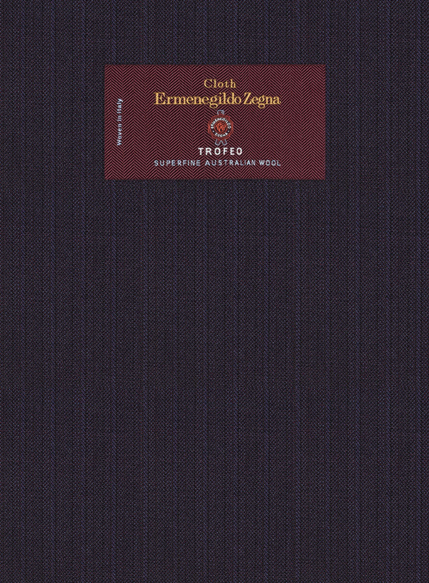 Lanificio Zegna Trofeo Allamo Purple Stripe Wool Suit – StudioSuits