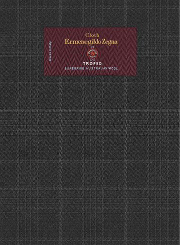 Lanificio Zegna Trofeo Bonsus Charcoal Checks Wool Jacket - StudioSuits