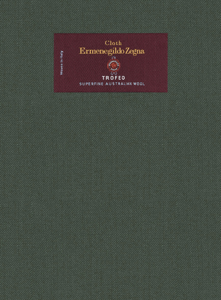 Lanificio Zegna Trofeo Dark Green Wool Suit – StudioSuits