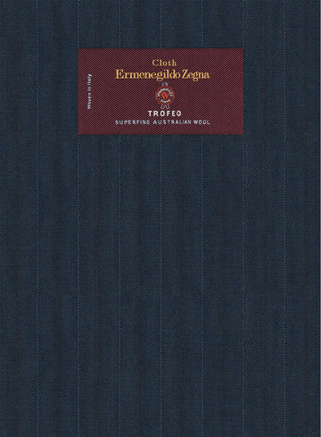 Lanificio Zegna Trofeo Dexi Blue Stripe Wool Jacket - StudioSuits