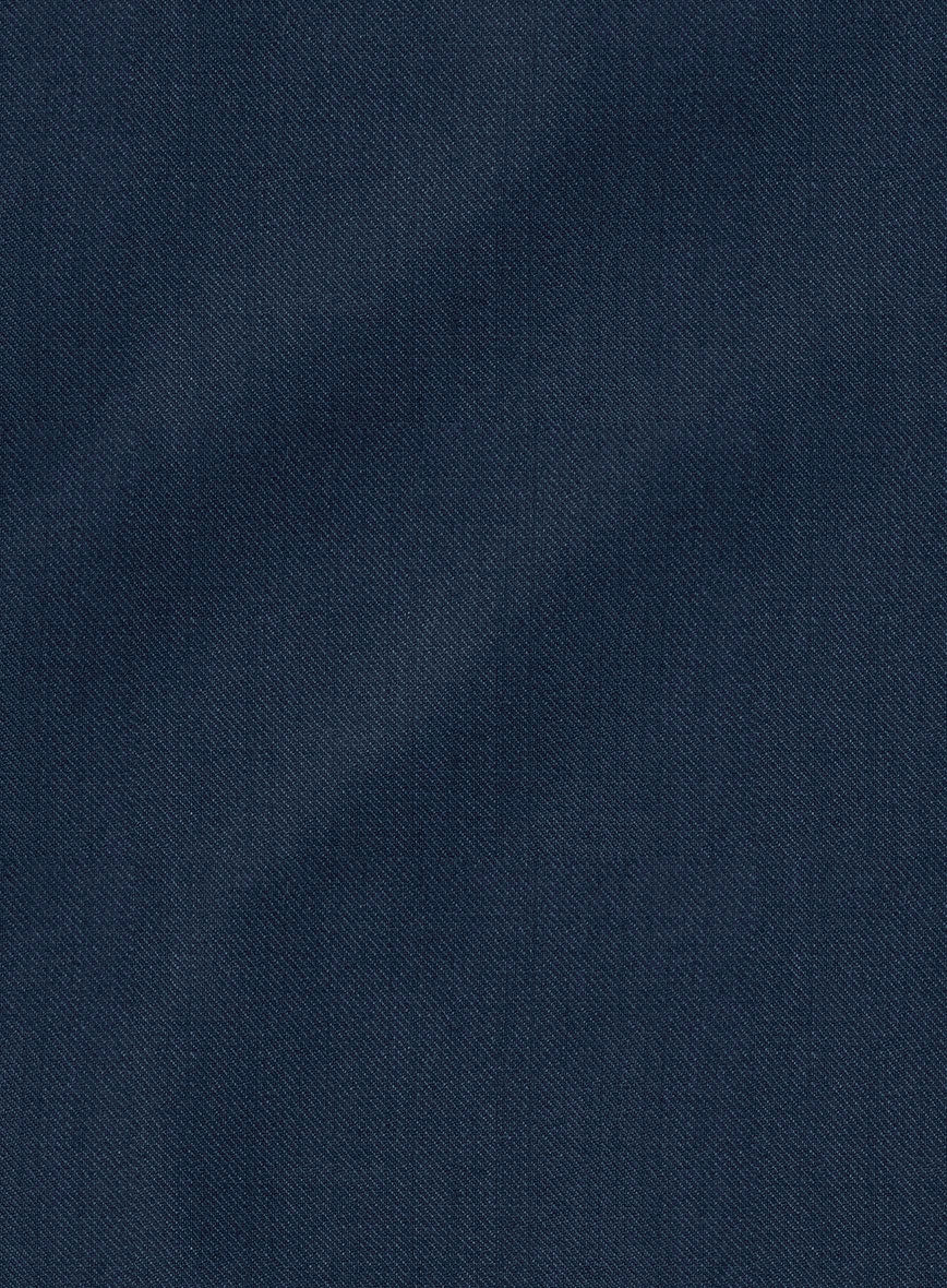 Lanificio Zegna Trofeo Flat Blue Wool Pants - StudioSuits