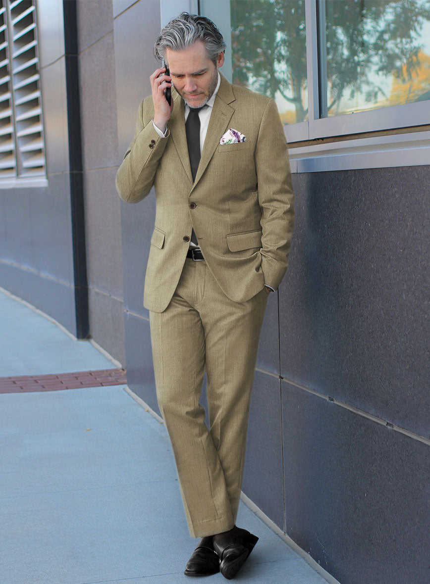 Lanificio Zegna Trofeo Khaki Wool Suit - StudioSuits