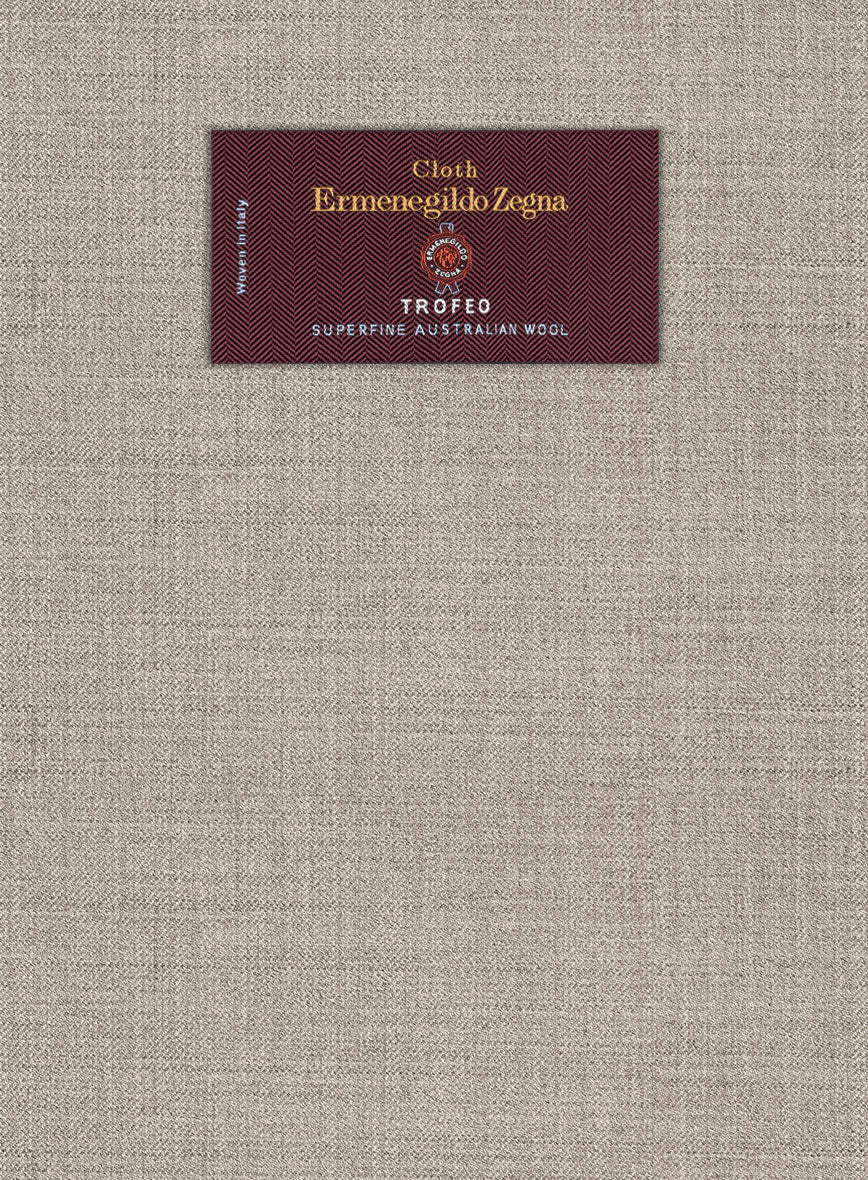 Lanificio Zegna Trofeo Light Brown Wool Jacket - StudioSuits