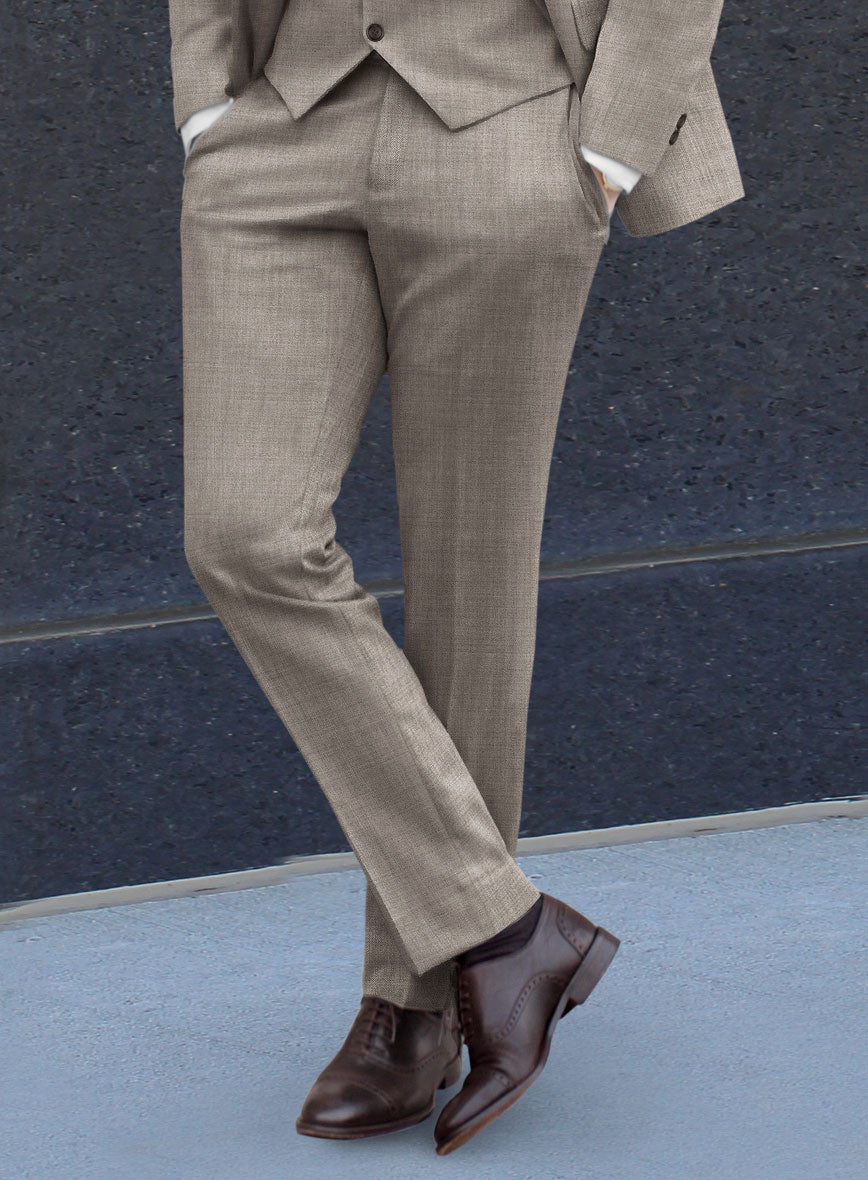 Lanificio Zegna Trofeo Light Brown Wool Pants - StudioSuits
