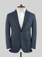 Lanificio Zegna Trofeo Malno Regal Blue Checks Wool Suit - StudioSuits