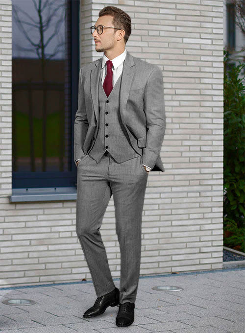 Lanificio Zegna Trofeo Mid Gray Wool Suit - StudioSuits