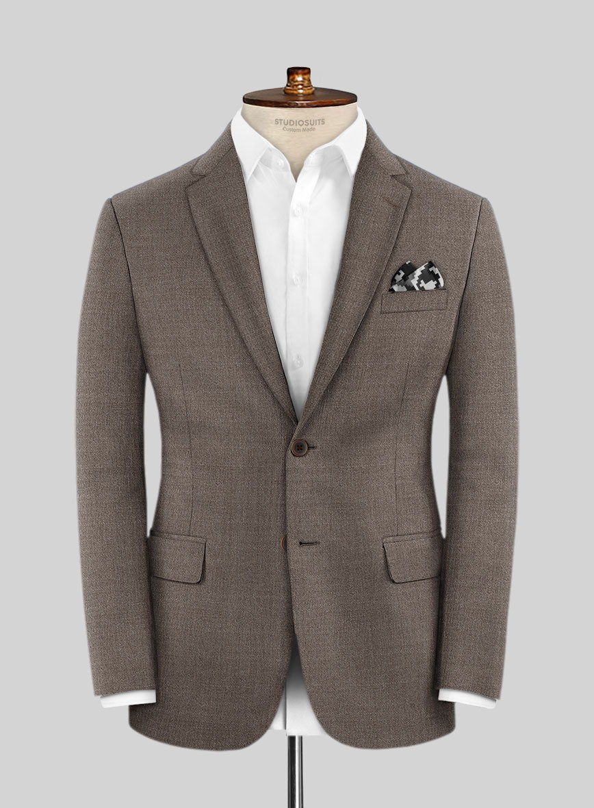 Lanificio Zegna Trofeo Mud Brown Wool Suit - StudioSuits