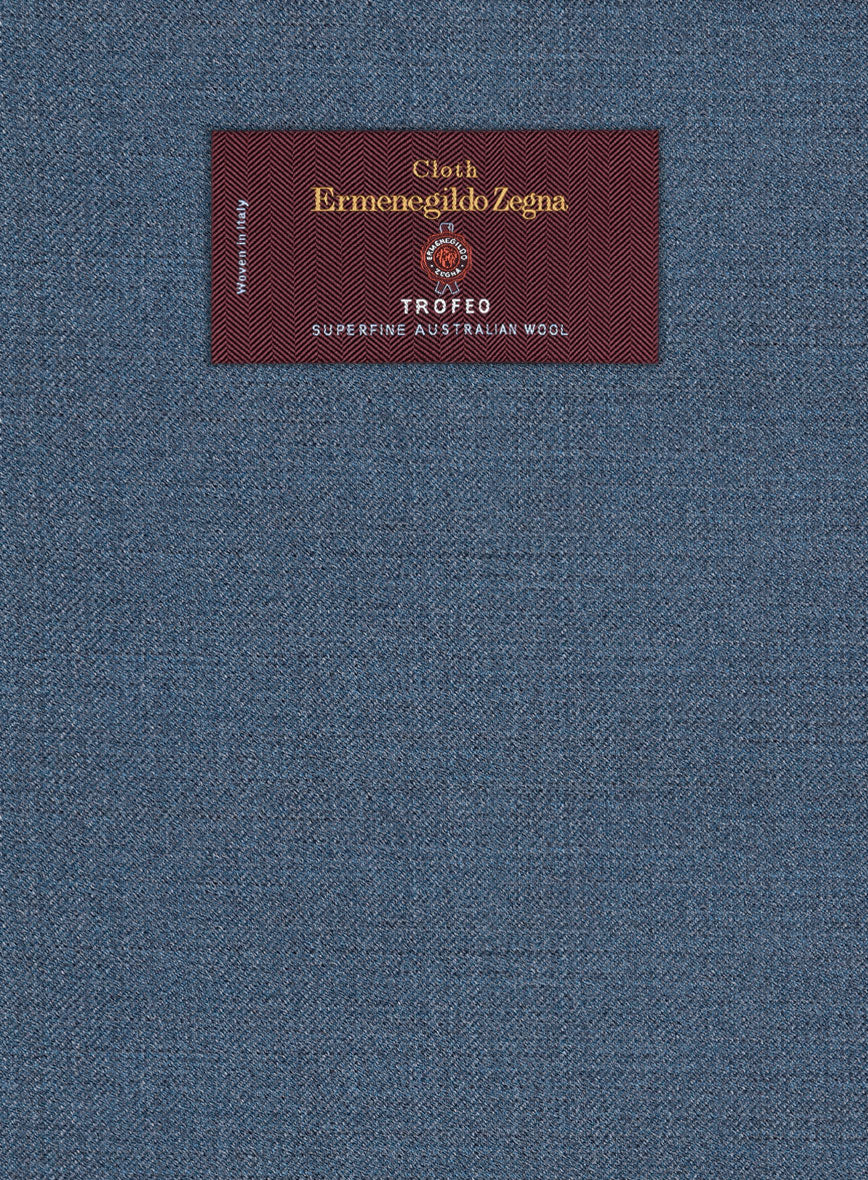 Lanificio Zegna Trofeo Prussian Blue Wool Jacket - StudioSuits