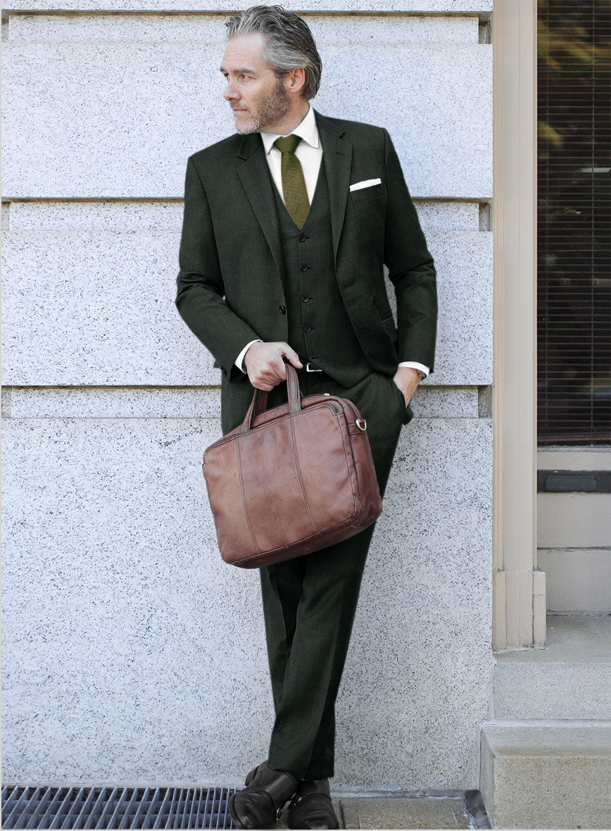 Lanificio Zegna Trofeo Sacramento Green Wool Suit – StudioSuits