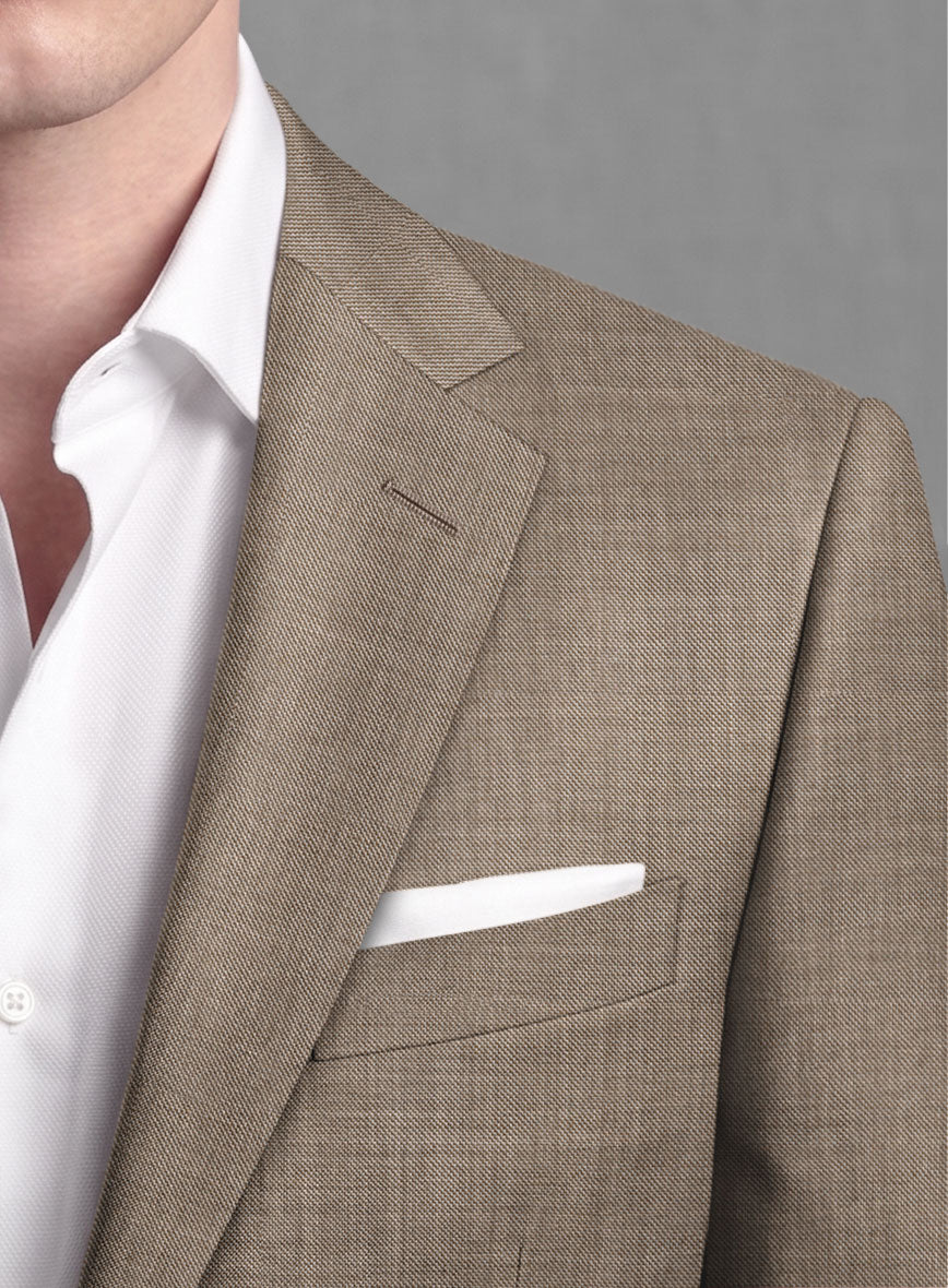 Lanificio Zegna Trofeo Sharkskin Brown Wool Suit – StudioSuits