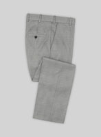 Lanificio Zegna Trofeo Sharkskin Light Gray Wool Pants - StudioSuits