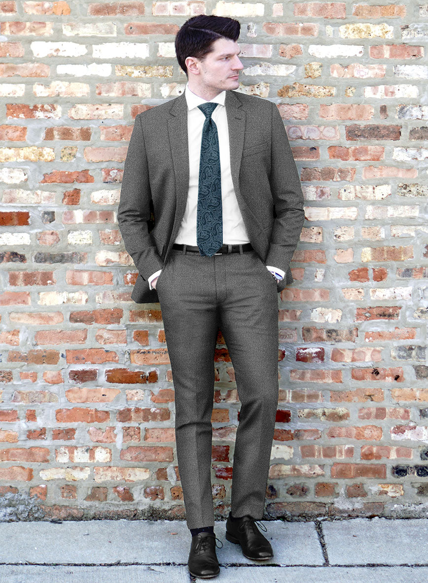 Lanificio Zegna Trofeo Slate Gray Wool Suit - StudioSuits