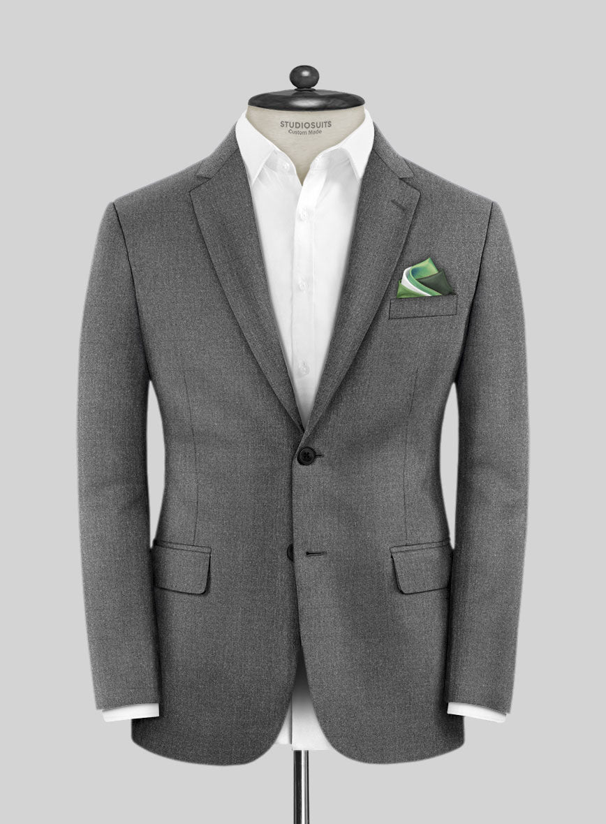 Lanificio Zegna Trofeo Slate Gray Wool Suit - StudioSuits