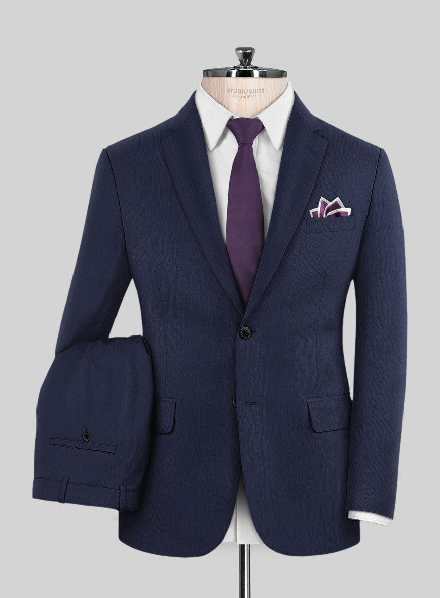 Lanificio Zegna Trofeo Ink Blue Wool Suit - StudioSuits